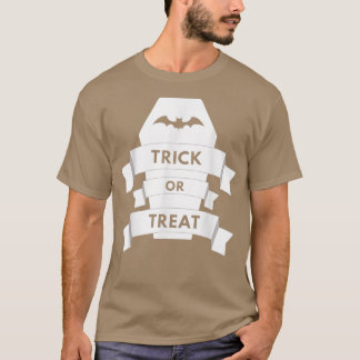 Halloween T-Shirt Trick oder Treat Coffin White 40
