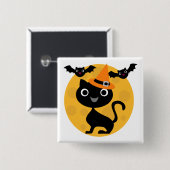 Halloween-T - Shirt und -Geschenke für Katzen und  Button (Vorne & Hinten)