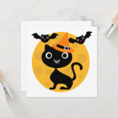 Halloween-T - Shirt und -Geschenke für Katzen und Karte (Vorderseite/Rückseite Beispiel)