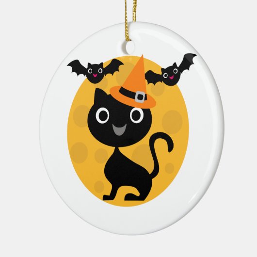 Halloween-T - Shirt und -Geschenke für Katzen und Keramikornament (Links)