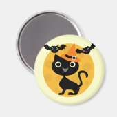 Halloween-T - Shirt und -Geschenke für Katzen und  Magnet (Vorderseite/Rückseite)