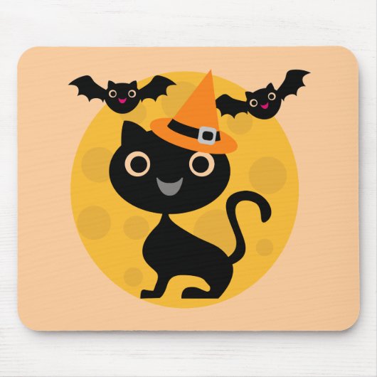 Halloween-T - Shirt und -Geschenke für Katzen und  Mousepad (Vorne)