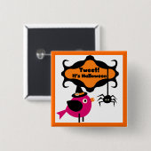 Halloween-T - Shirt und -Geschenke getweetet Button (Vorne & Hinten)
