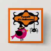Halloween-T - Shirt und -Geschenke getweetet Button (Vorderseite)