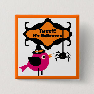 Halloween-T - Shirt und -Geschenke getweetet Button