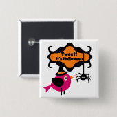 Halloween-T - Shirt und -Geschenke getweetet Button (Vorne & Hinten)