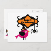 Halloween-T - Shirt und -Geschenke getweetet Postkarte (Vorne/Hinten)
