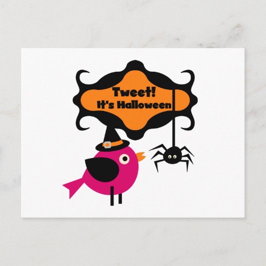 Halloween-T - Shirt und -Geschenke getweetet Postkarte (Vorderseite)