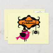 Halloween-T - Shirt und -Geschenke getweetet Postkarte (Vorne/Hinten)