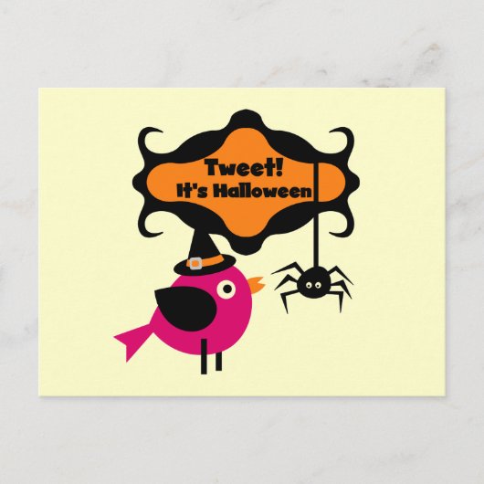 Halloween-T - Shirt und -Geschenke getweetet Postkarte (Vorderseite)