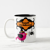 Halloween-T - Shirt und -Geschenke getweetet Zweifarbige Tasse (Links)