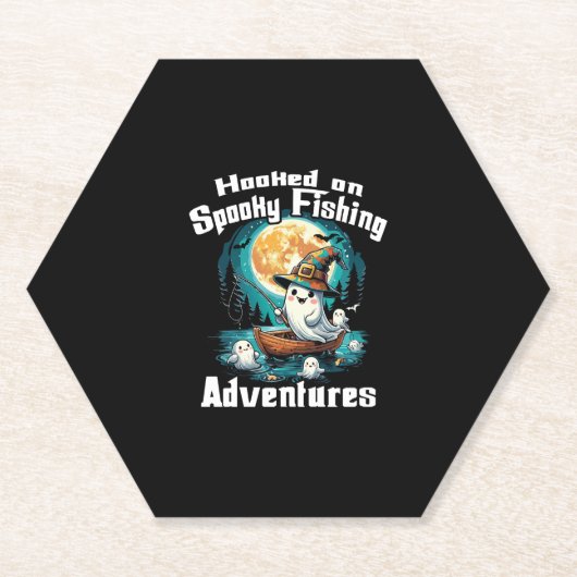 Halloween T süchtig nach Spooky Fishing Untersetzer (Vorderseite)