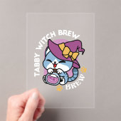 Halloween Tabby Cat – Witch Hat & Potion Art Acryleinladungen (Insitu (Handheld))