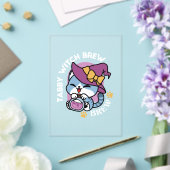 Halloween Tabby Cat – Witch Hat & Potion Art Acryleinladungen (In Situ (Hochzeit))