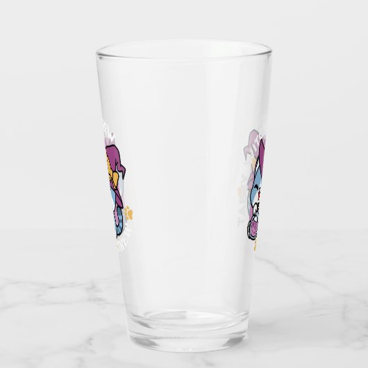 Halloween Tabby Cat – Witch Hat & Potion Art Glas (Rechts)