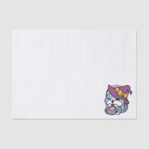 Halloween-Tabby-Katze – Hexenhut und Zaubertrank-K Seidenpapier