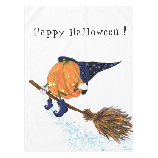 Halloween Tablecloth Hexenkürbis Tischdecke (Vorderseite)