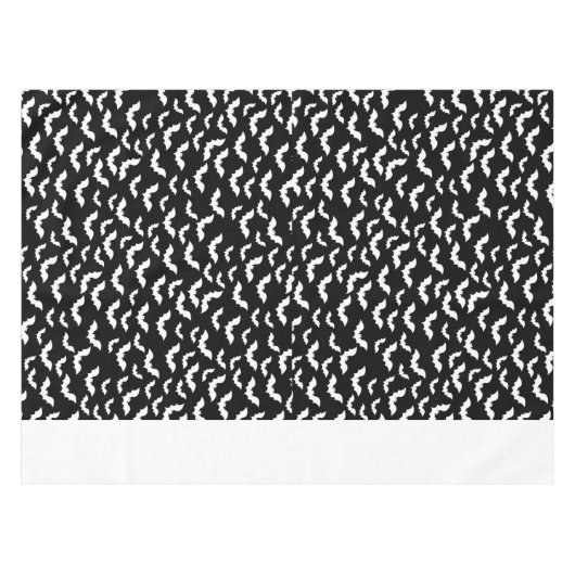 Halloween Tableclout, große weiße Fledermäuse Tischdecke (Vorderseite (Horizontal))