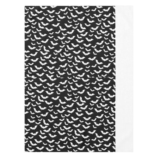 Halloween Tableclout, große weiße Fledermäuse Tischdecke (Vorderseite)