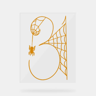 Halloween Tag 31 Spinnennetze Acrylschild
