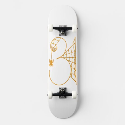 Halloween-Tag 31 Spinnennetze Skateboard (Vorderseite)