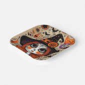 Halloween-Tag der Toten Hexe Pappteller (Gewinkelt)