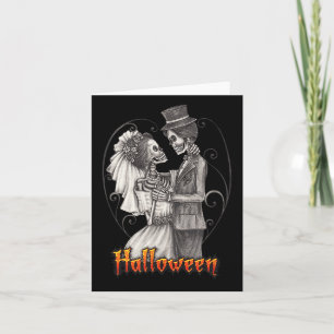 Halloween-Tag im Oktober - Braut und Bräutigam Karte