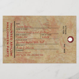 Halloween-Tag Spuk Asyl-Party Briefpapier