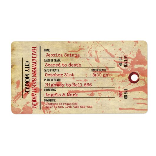 Halloween-Tag Spuk Sanitarium-Party (Vorne)