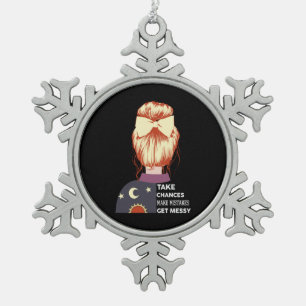 Halloween Take Chancen machen Fehler Geburtstag Schneeflocken Zinn-Ornament