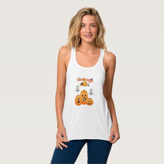 Halloween-Tank Tank Top (Vorderseite Vollansicht)