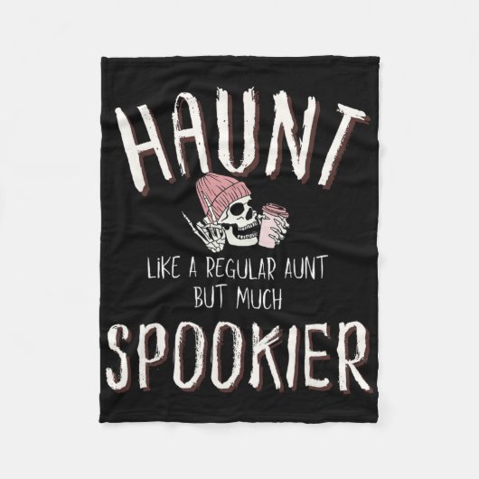 Halloween Tante Shirt Fleecedecke (Vorderseite)