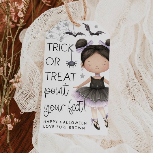 Halloween-Tanz-Ballett-Geschenk-Anhänger Geschenkanhänger