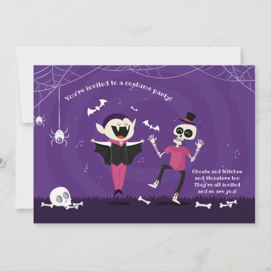 Halloween-Tanz-Party Einladung (Vorderseite)