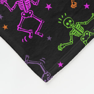 Halloween-Tanzen-Skelette Fleecedecke