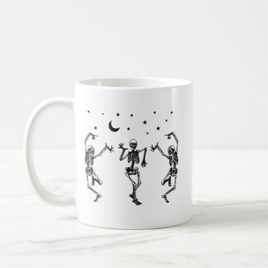 Halloween tanzende Skelette Tasse (Links)