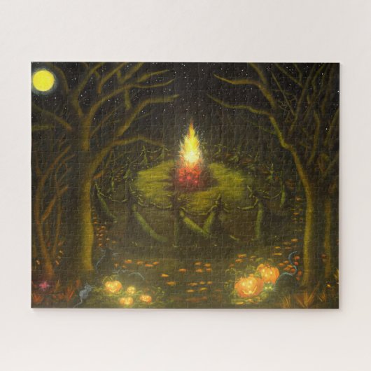 Halloween-Tanzenhexepuzzlespiel Puzzle (Horizontal)