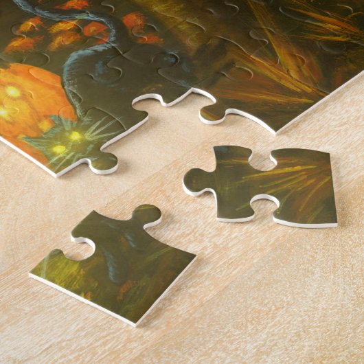 Halloween-Tanzenhexepuzzlespiel Puzzle (Seite)