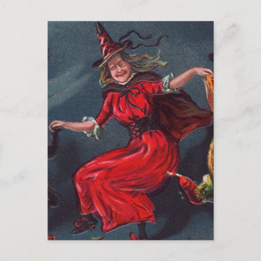 Halloween-Tanzhexe Postkarte (Vorderseite)