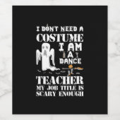 Halloween-Tanzlehrer Kostüm Funny-Geschenk Weinetikett (Einzelnes Label)