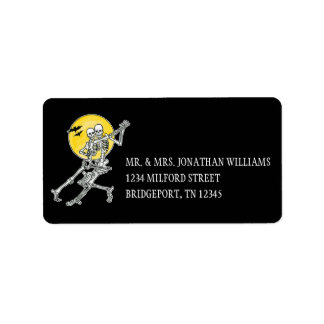 Halloween-Tanzskelette Adressaufkleber