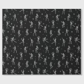 Halloween-Tanzskelette Geschenkpapier (Flach)