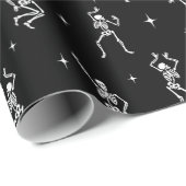 Halloween-Tanzskelette Geschenkpapier (Rolleneckpunkt)