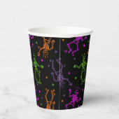 Halloween-Tanzskelette Pappbecher (Rechts)