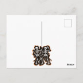 Halloween-Tanzskelette Postkarte (Rückseite)