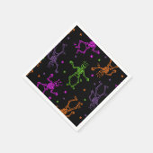 Halloween-Tanzskelette Serviette (Ecke)
