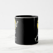 Halloween-Tanzskelette Zweifarbige Tasse (Mittel)