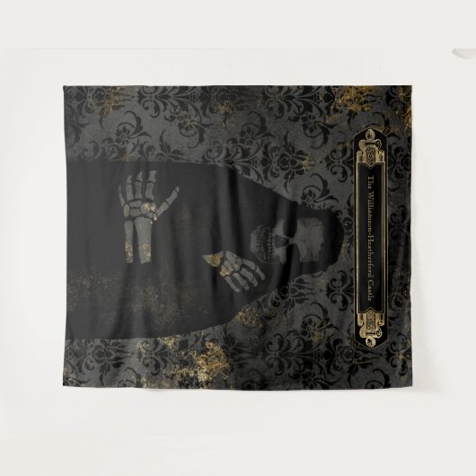 Halloween | Tapestry | Grimischer Sensenmann Wandteppich (Vorderseite (Horizontal))