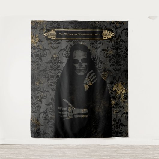 Halloween | Tapestry | Grimischer Sensenmann Wandteppich (Vorderseite)