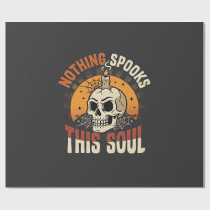 Halloween Tapferer Skelett Nacht Geschenkpapier